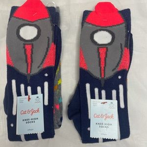 Cat & Jack Knee - High Outerspace Socks Bundle